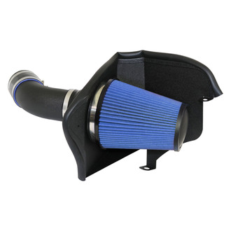 Corsa® - APEX Series Shielded Box Steel Wrinkle Black Cold Air Intake System with MaxFlow 5 Layer Oiled Blue Filter