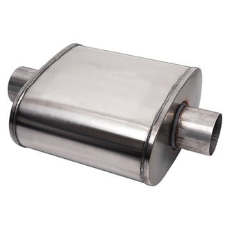 Corsa® - PRO Series 304 SS Oval Exhaust Muffler (3" Center ID, 3" Center OD, 10" Length)