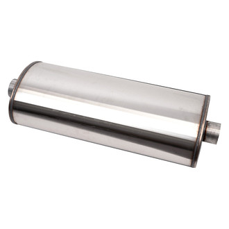 Corsa® - PRO Series 304 SS Oval Exhaust Muffler (3" Center ID, 3" Center OD, 27.5" Length)