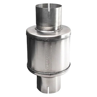 Corsa® - PRO Series 304 SS Round Exhaust Resonator (2.75" Center ID, 2.75" Center OD, 9.5" Length)