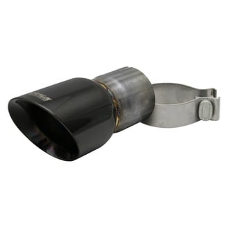 Corsa® - Pro-Series Stainless Steel Round Angle Cut Clamp-On Black PVD Exhaust Tip (2.5" Inlet, 4" Outlet, 8.3" Length)