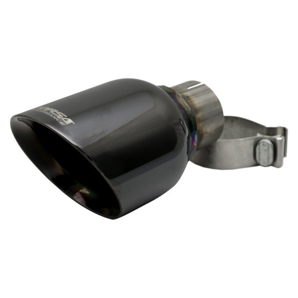 Corsa® - Pro-Series 304 SS Round Angle Cut Single Black PVD Exhaust Tip
