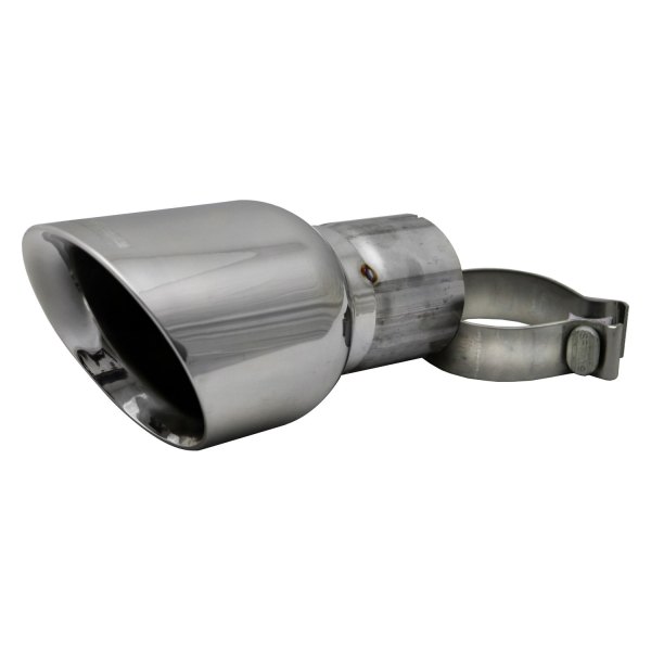 Corsa® - Pro-Series 304 SS Round Angle Cut Single Polished Exhaust Tip