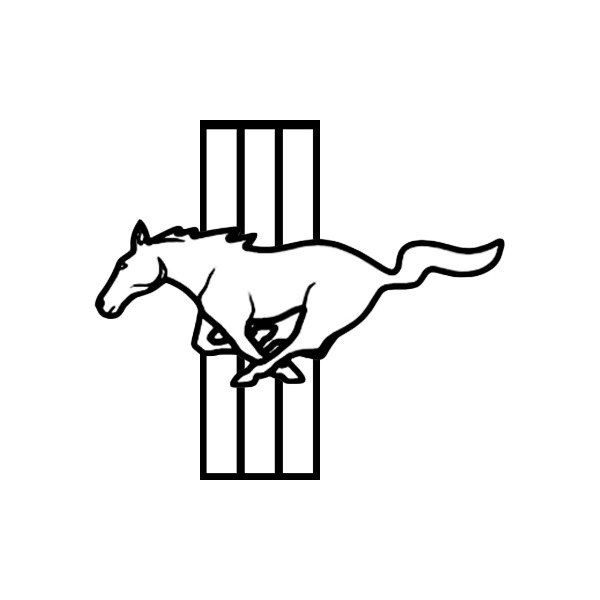 Covercraft® - Front Silkscreen Mustang Historic Logo