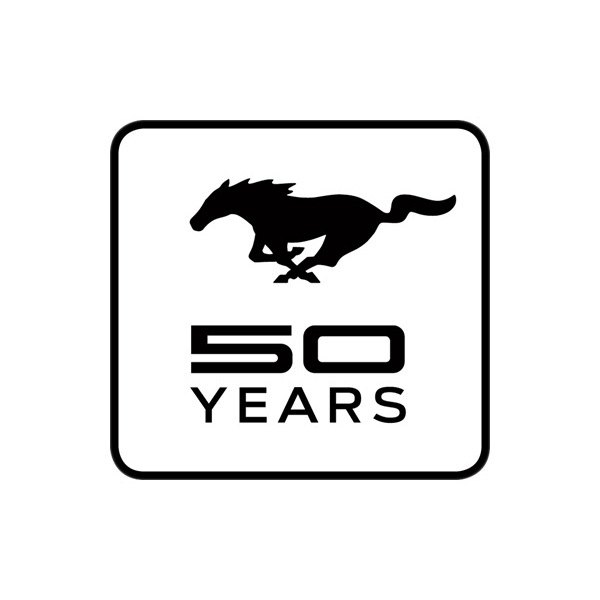 Covercraft® - Front Silkscreen Framed Mustang Pony 50 Years Logo