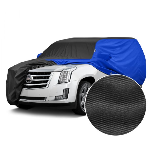  Covercraft® - WeatherShield™ HP Two-Tone Custom Car Cover with Black Center and Bright Blue Sides