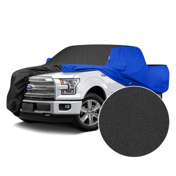  Covercraft® - WeatherShield™ HP Two-Tone Custom Car Cover with Black Center and Bright Blue Sides