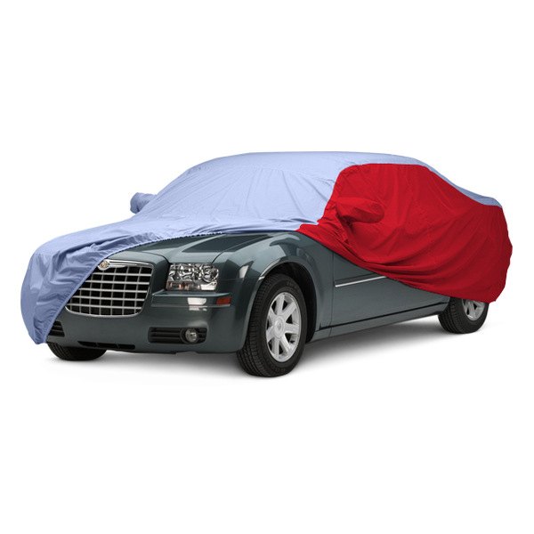  Covercraft® - WeatherShield™ HP Two-Tone Custom Car Cover with Light Blue Center and Red Sides
