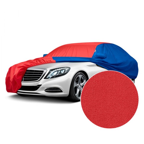  Covercraft® - WeatherShield™ HP Two-Tone Custom Car Cover with Red Center and Bright Blue Sides