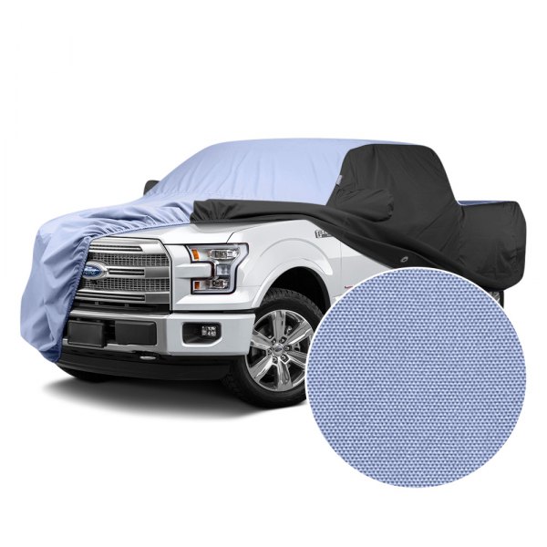  Covercraft® - WeatherShield™ HP Two-Tone Custom Car Cover with Light Blue Center and Black Sides