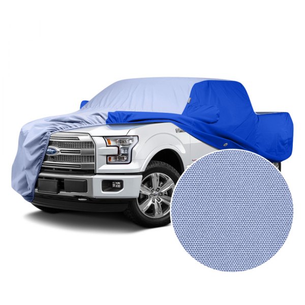  Covercraft® - WeatherShield™ HP Two-Tone Custom Car Cover with Light Blue Center and Bright Blue Sides