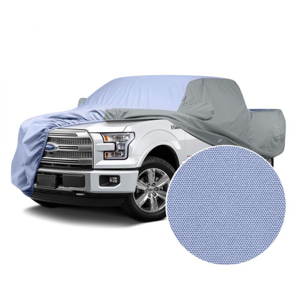  Covercraft® - WeatherShield™ HP Two-Tone Custom Car Cover with Light Blue Center and Gray Sides