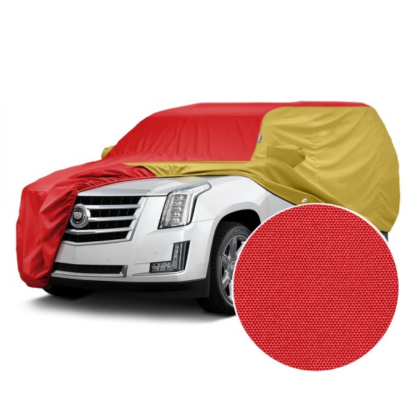  Covercraft® - WeatherShield™ HP Two-Tone Custom Car Cover with Red Center and Yellow Sides
