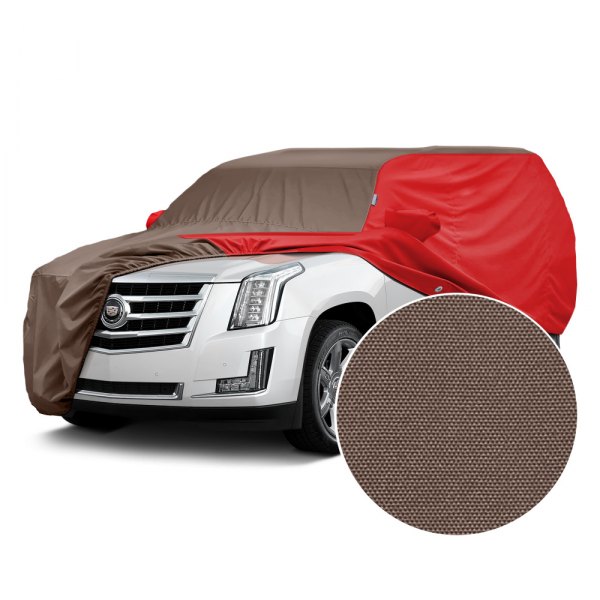  Covercraft® - WeatherShield™ HP Two-Tone Custom Car Cover with Taupe Center and Red Sides