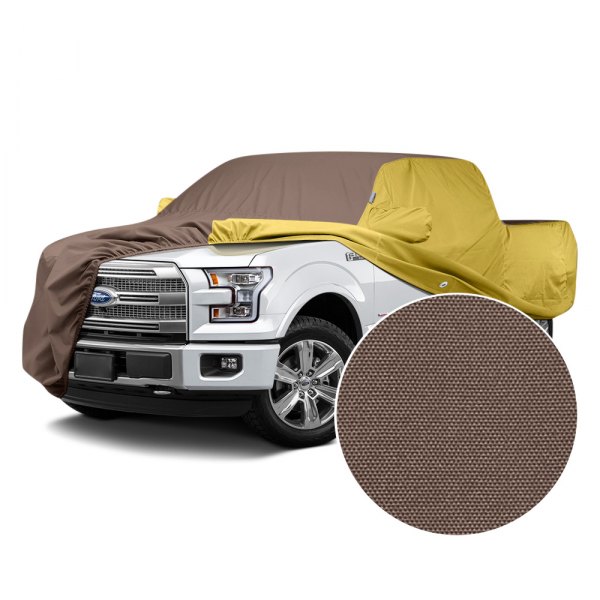  Covercraft® - WeatherShield™ HP Two-Tone Custom Car Cover with Taupe Center and Yellow Sides
