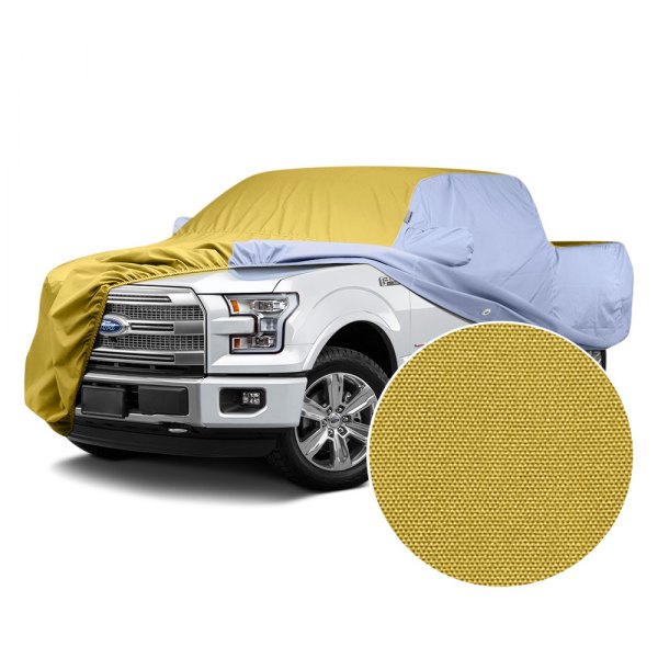  Covercraft® - WeatherShield™ HP Two-Tone Custom Car Cover with Yellow Center and Light Blue Sides