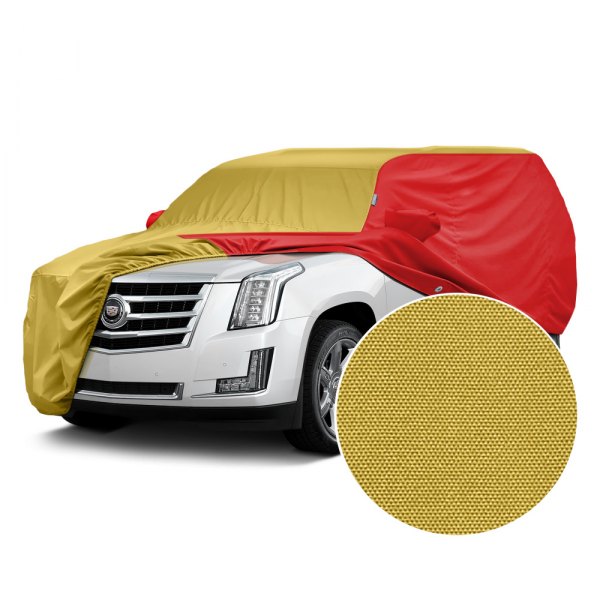  Covercraft® - WeatherShield™ HP Two-Tone Custom Car Cover with Yellow Center and Red Sides