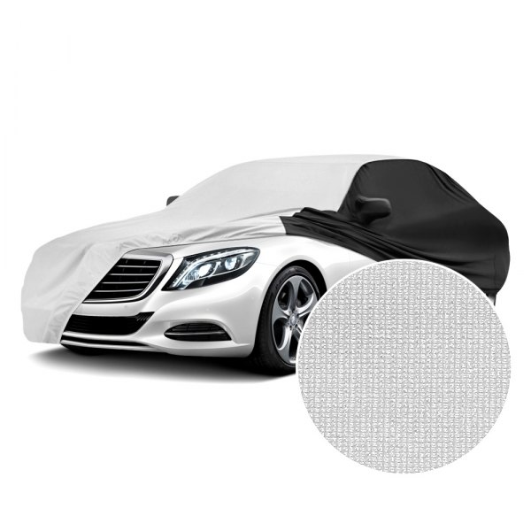  Coverking® - Satin Stretch™ Pearl White with Black Custom Car Cover