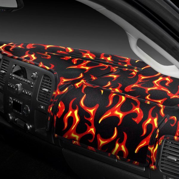  Coverking® - Designer Velour Fire Design Custom Dash Cover