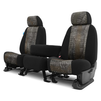Coverking® - Designer Printed Neosupreme Animal Printed 1st Row Alligator Camouflage Custom Seat Covers