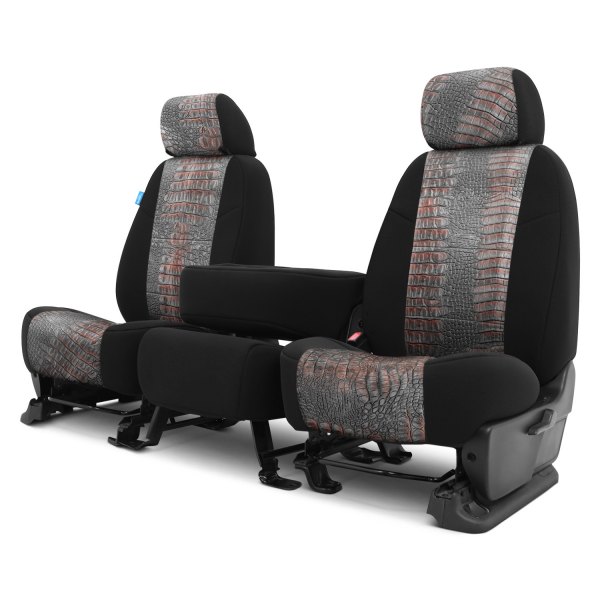 Coverking® - Designer Printed Neosupreme 2nd Row Animal Print Alligator Raptor Custom Seat Covers