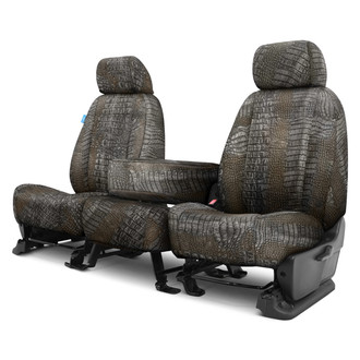 Coverking® - Designer Printed Neosupreme Animal Printed 1st Row Alligator Camouflage Custom Seat Covers