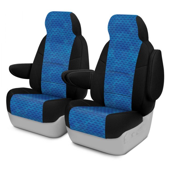 Coverking® - Designer Printed Neosupreme 2nd Row Overlapping Shell Sea Custom Seat Covers