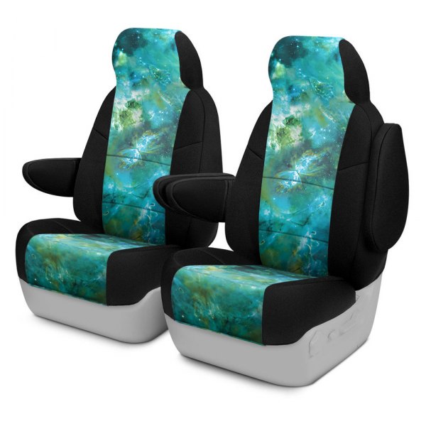 Coverking® - Designer Printed Neosupreme 1st Row Nature Nebula Aquatic Custom Seat Covers