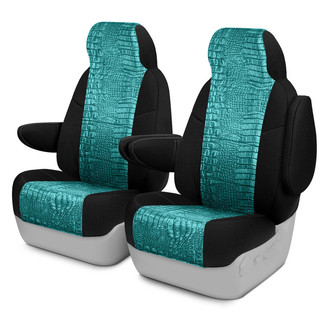 Coverking® - Designer Printed Neosupreme Animal Printed 1st Row Alligator Jeweled Custom Seat Covers