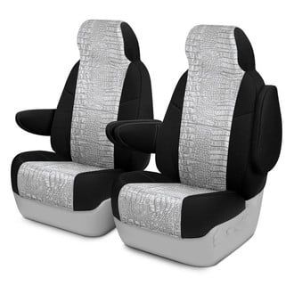Coverking® - Designer Printed Neosupreme Animal Printed 1st Row Alligator Pearl Custom Seat Covers