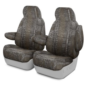Coverking® - Designer Printed Neosupreme Animal Printed 1st Row Alligator Camouflage Custom Seat Covers