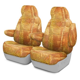Coverking® - Designer Printed Neosupreme Animal Printed 1st Row Alligator Gilded Custom Seat Covers