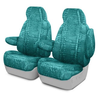Coverking® - Designer Printed Neosupreme Animal Printed 1st Row Alligator Jeweled Custom Seat Covers