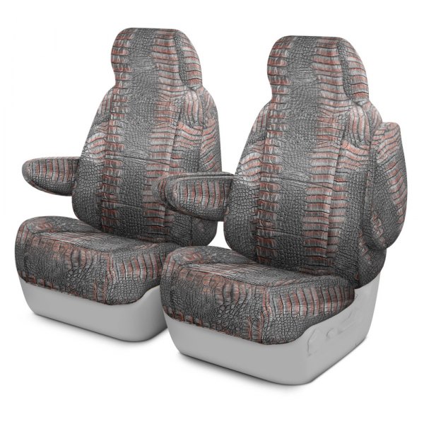 Coverking® - Designer Printed Neosupreme 1st Row Animal Print Alligator Raptor Custom Seat Covers