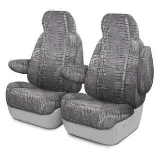 Coverking® - Designer Printed Neosupreme Animal Printed 1st Row Alligator Steel Custom Seat Covers