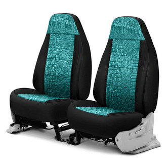 Coverking® - Designer Printed Neosupreme Animal Printed 1st Row Alligator Jeweled Custom Seat Covers