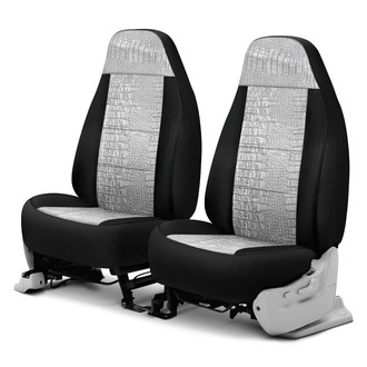 Coverking® - Designer Printed Neosupreme Animal Printed 1st Row Alligator Pearl Custom Seat Covers
