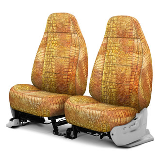 Coverking® - Designer Printed Neosupreme Animal Printed 1st Row Alligator Gilded Custom Seat Covers