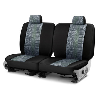 Coverking® - Designer Printed Neosupreme Animal Printed 1st Row Alligator Aquatic Custom Seat Covers