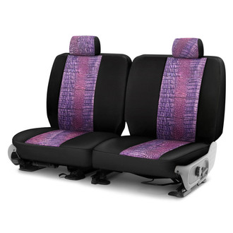 Coverking® - Designer Printed Neosupreme Animal Printed 1st Row Alligator Royal Custom Seat Covers