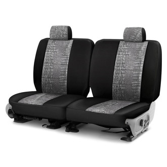 Coverking® - Designer Printed Neosupreme Animal Printed 1st Row Alligator Steel Custom Seat Covers