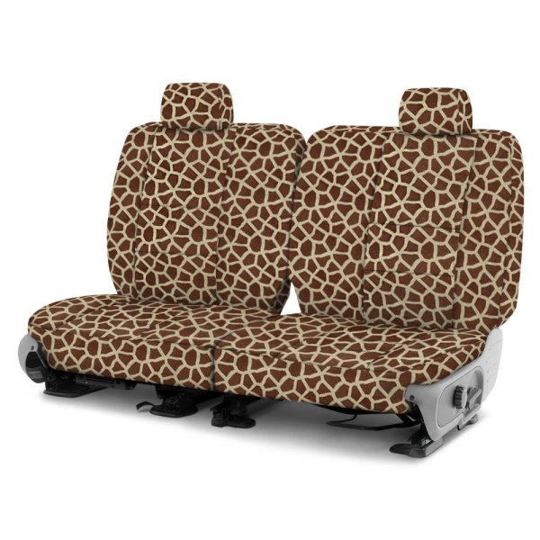 Coverking® - Designer Printed Neosupreme 3rd Row Animal Print Giraffe Custom Seat Covers