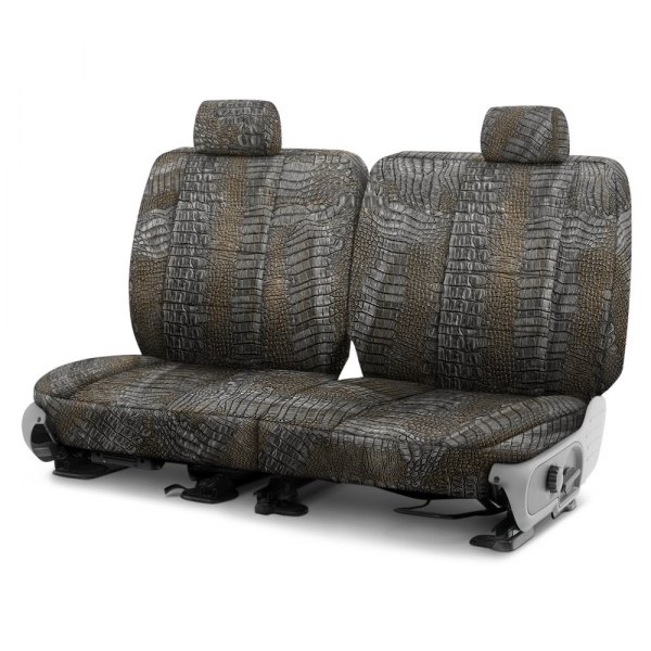 Coverking® - Designer Printed Neosupreme 2nd Row Animal Print Alligator Camouflage Custom Seat Covers