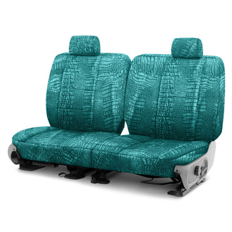 Coverking® - Designer Printed Neosupreme Animal Printed 1st Row Alligator Jeweled Custom Seat Covers