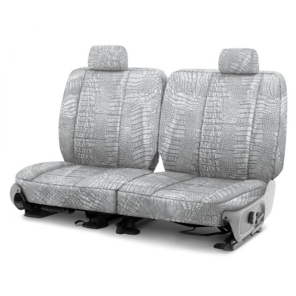 Coverking® - Designer Printed Neosupreme 2nd Row Animal Print Alligator Pearl Custom Seat Covers
