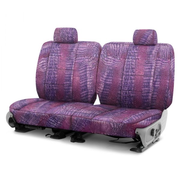 Coverking® - Designer Printed Neosupreme 1st Row Animal Print Alligator Royal Custom Seat Covers