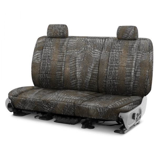 Coverking® - Designer Printed Neosupreme 3rd Row Animal Print Alligator Camouflage Custom Seat Covers