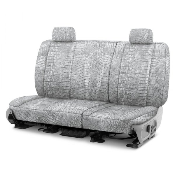 Coverking® - Designer Printed Neosupreme 3rd Row Animal Print Alligator Pearl Custom Seat Covers