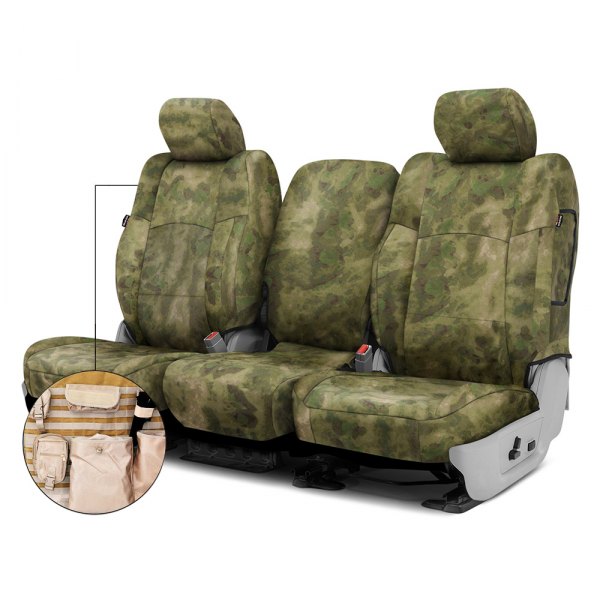 Coverking® - A-TACS™ 1st Row Tactical Camo Foliage Green Custom Seat Covers