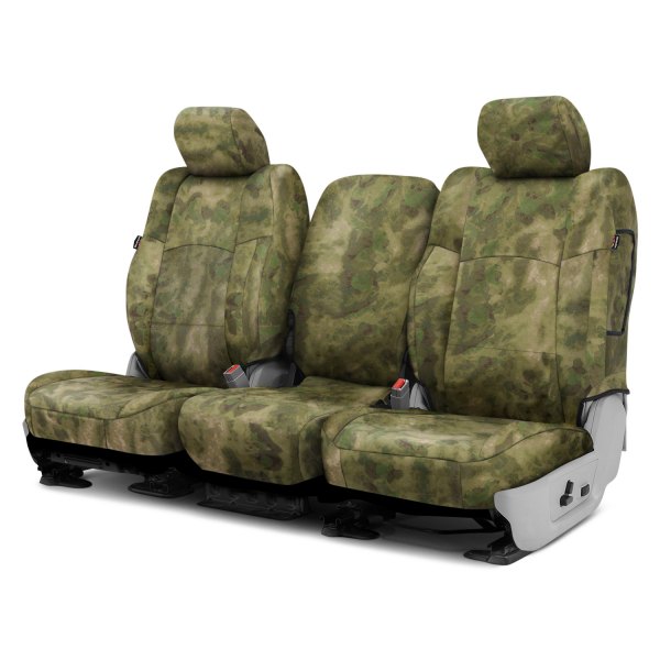 Coverking® - A-TACS™ 1st Row Camo Cordura Ballistic Foliage Green Custom Seat Covers